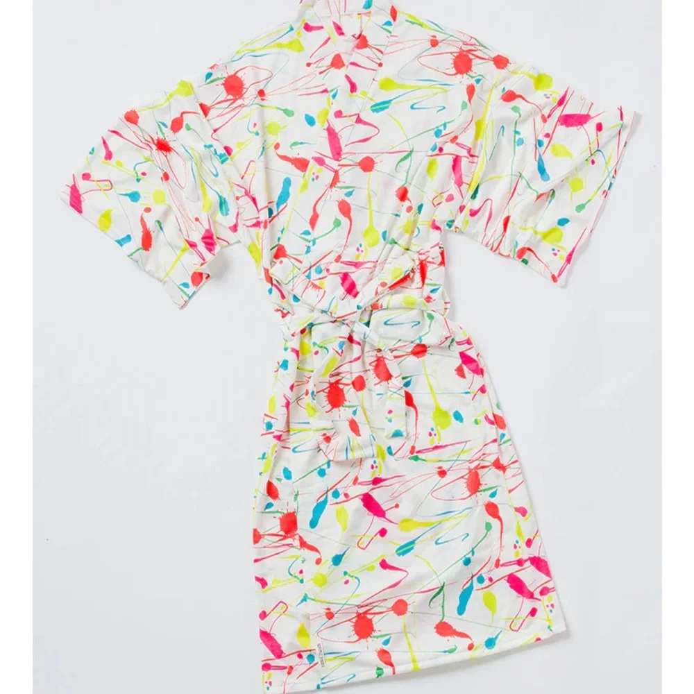 Highway Robery robe! Splatter print! - Picture 4 of 7
